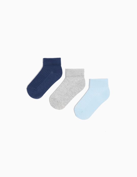 Comprar Online Pack 3 Pares de Meias Dobra, Menino, Multicor