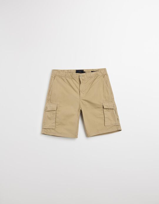 Comprar Online Calções Cargo, Homem, Bege Escuro