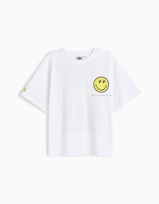 Comprar Online T-shirt 'Smiley World', Menino, Branco