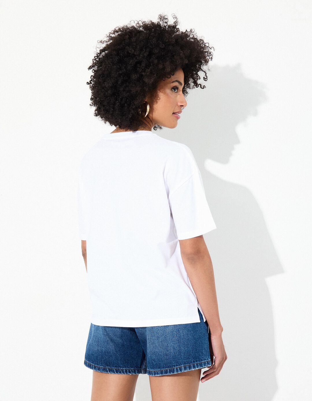 T-shirt Print, Mulher, Branco