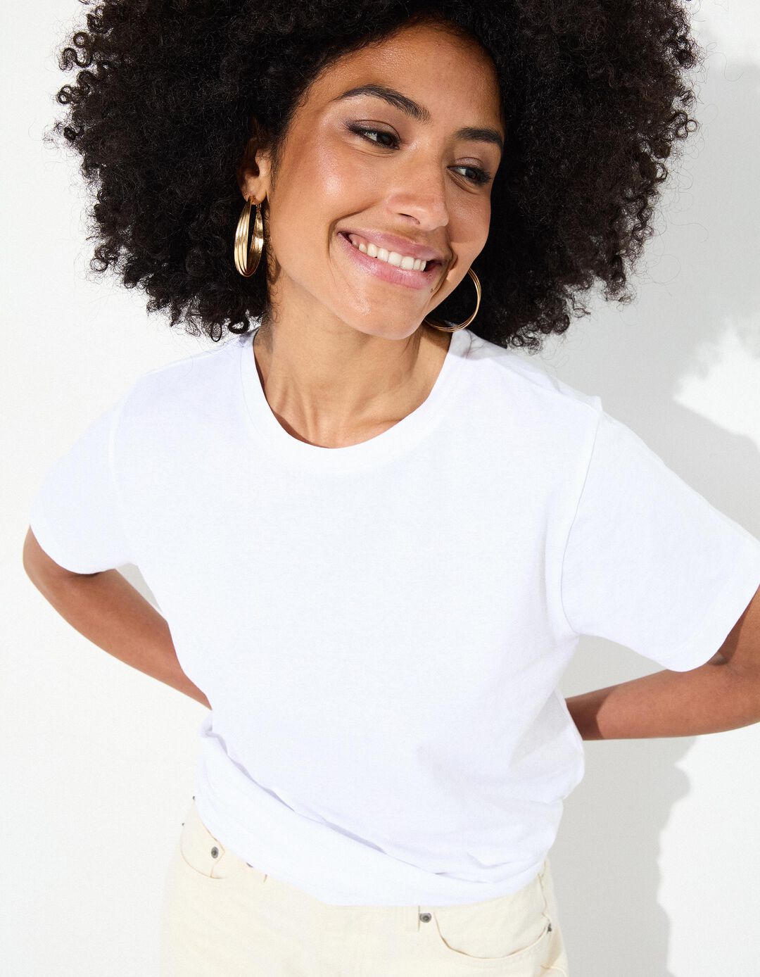T-shirt, Mulher, Branco