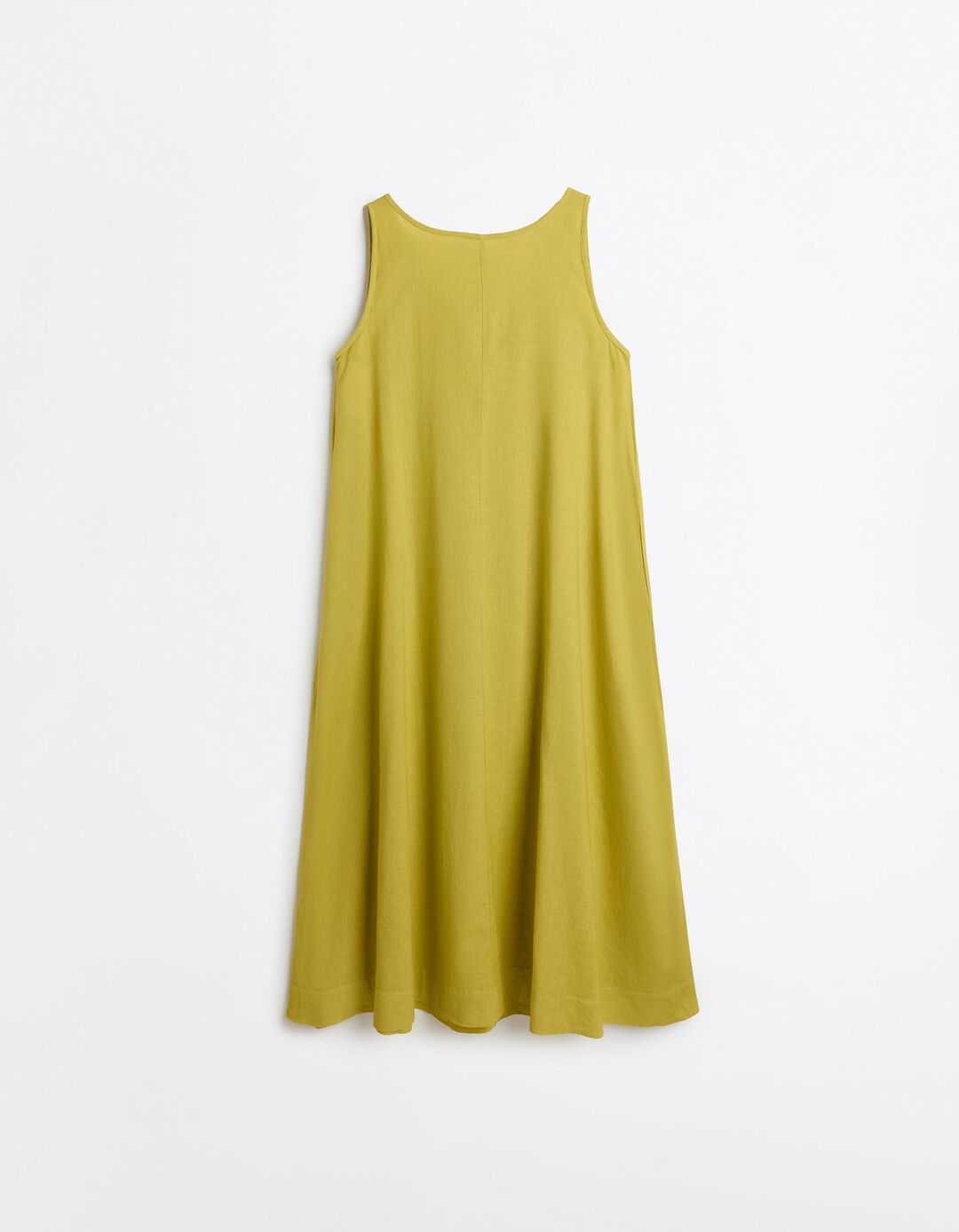 Vestido com Linho, Mulher, Amarelo