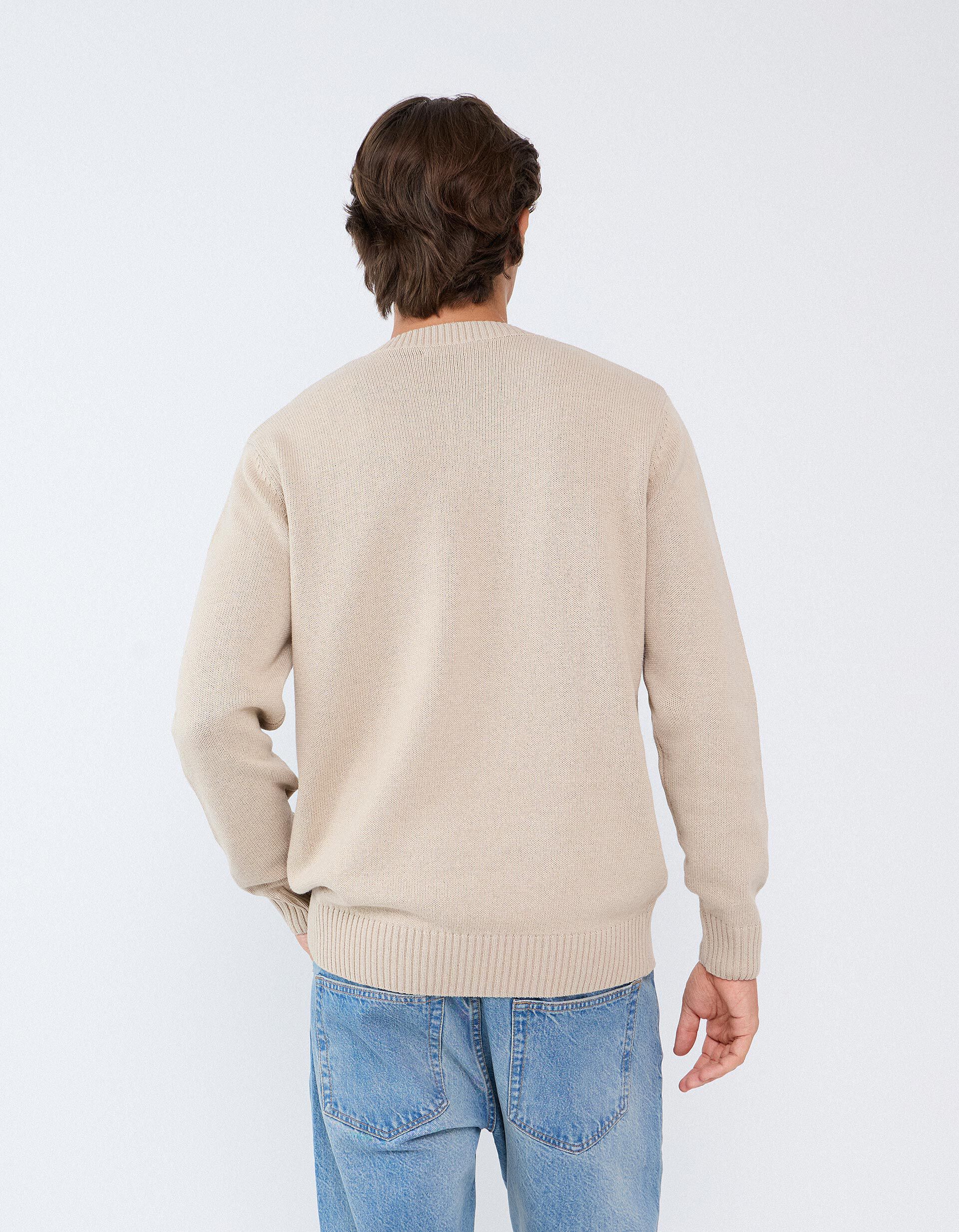 Comprar Online Camisola De Malha, Homem, Bege