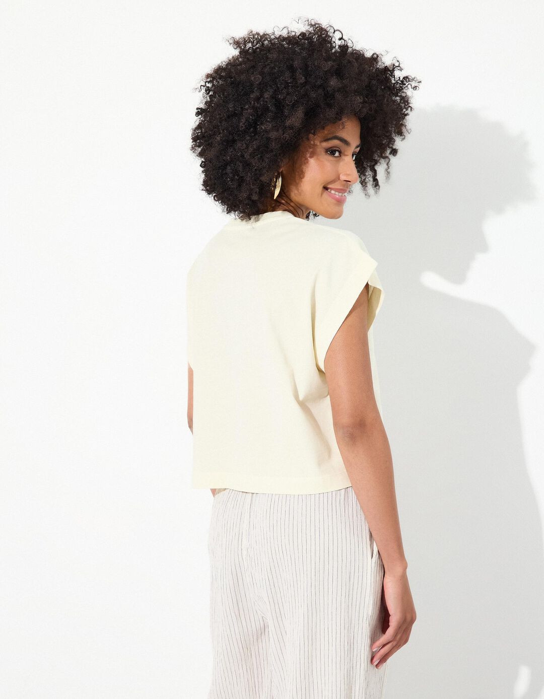 T-shirt, Mulher, Bege Claro 