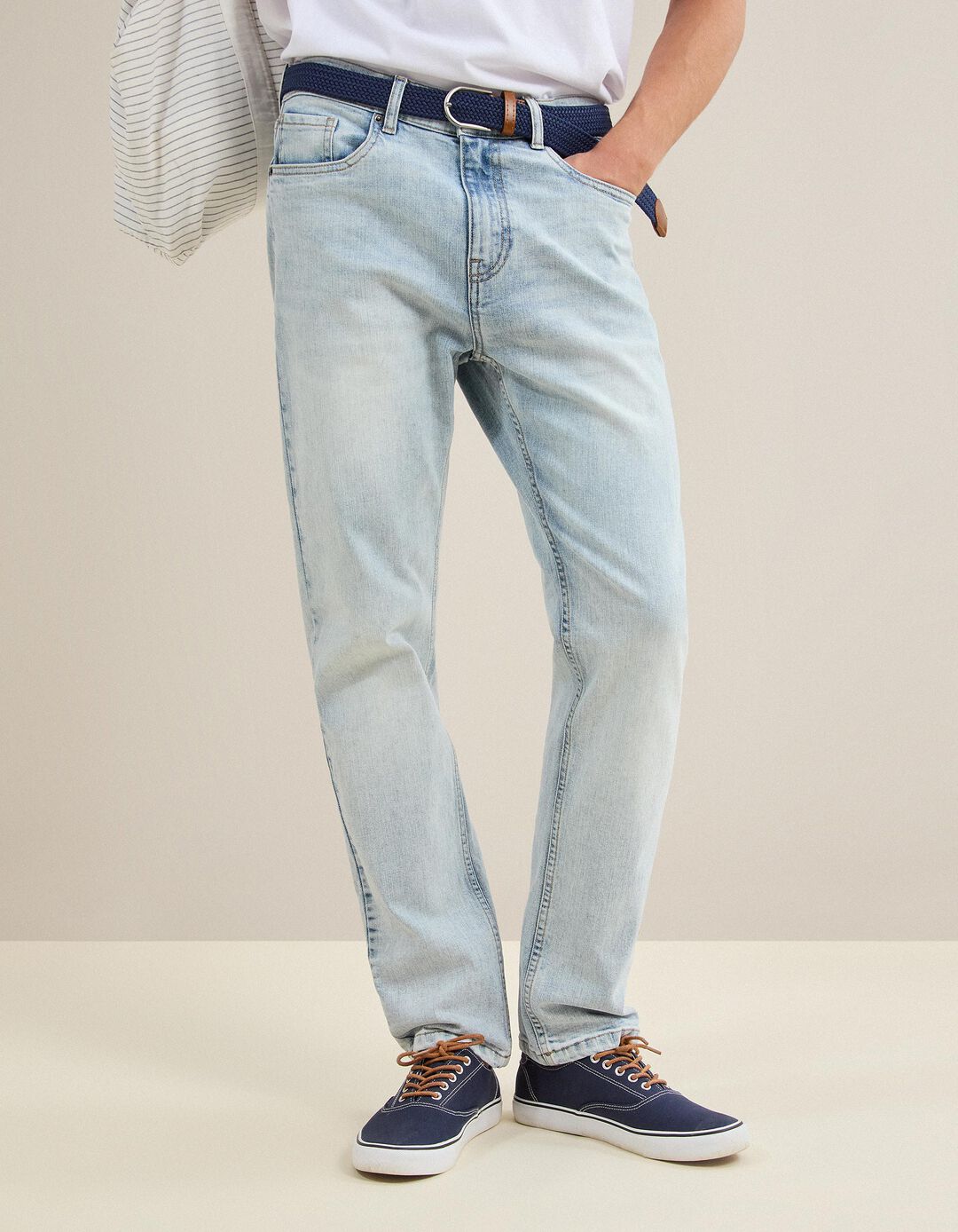 Jeans 'Slim Fit', Homem, Azul Claro