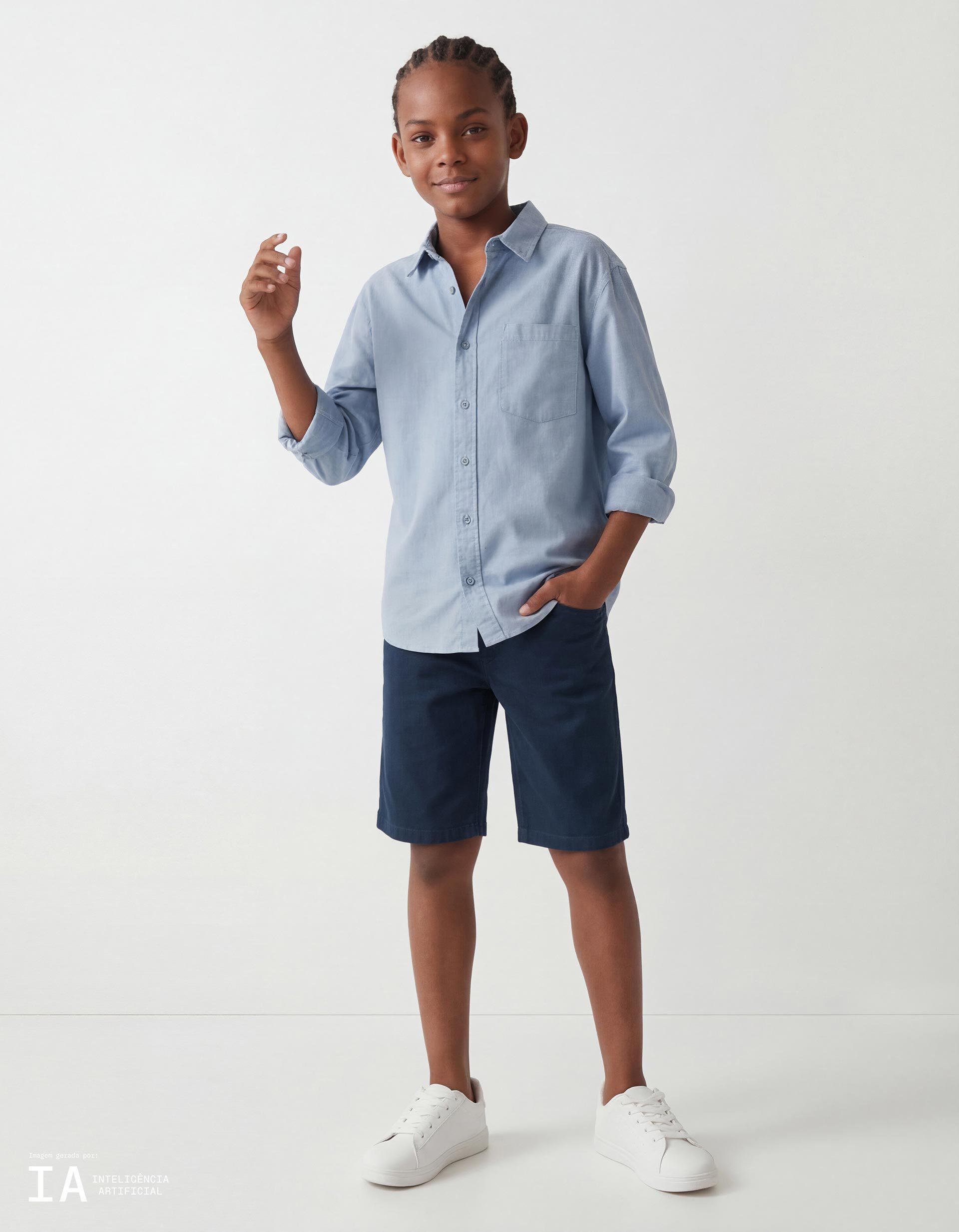 Comprar Online Camisa 'Relaxed Fit', Menino, Azul