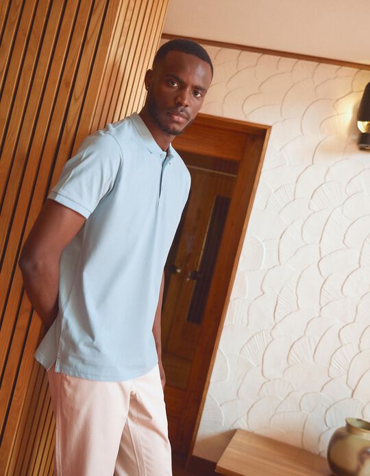 Comprar Online Polo Jersey, Homem, Azul Claro 