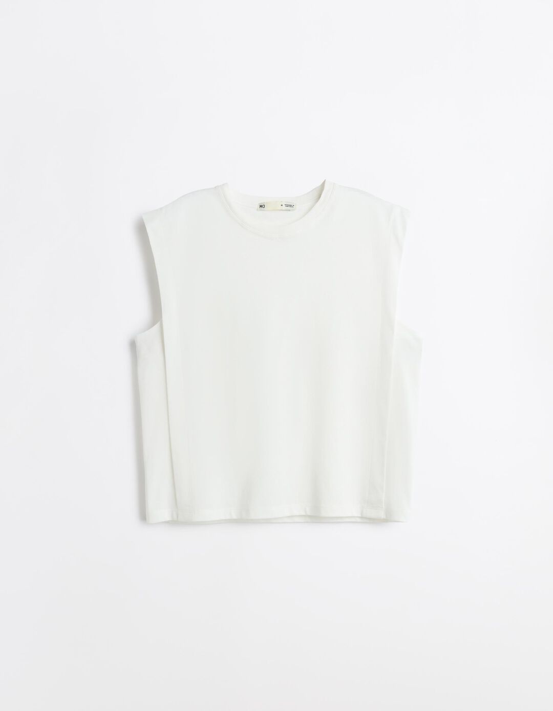 T-shirt Manga Cava, Mulher, Branco