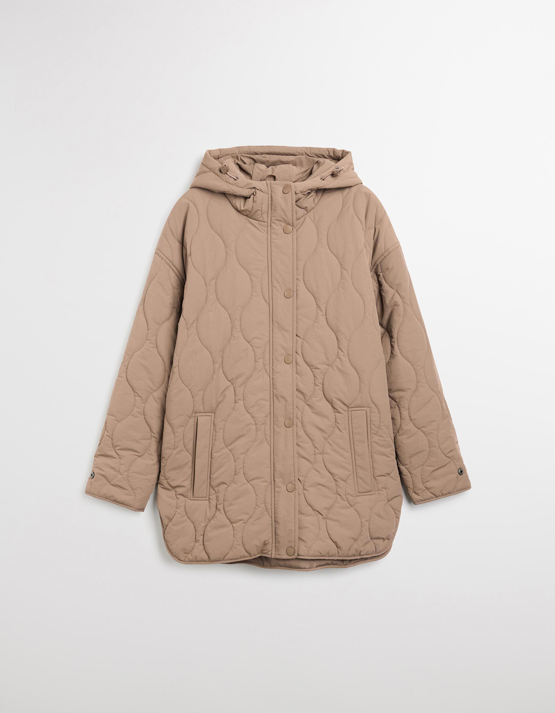 Comprar Online Parka Acolchoada, Mulher, Bege Escuro