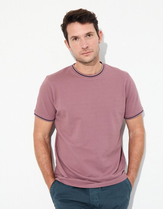 Comprar Online T-shirt Jersey, Homem, Rosa Escuro 