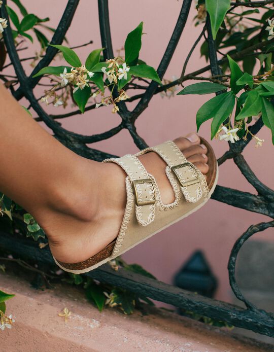 Comprar Online Sand&aacute;lias Crochet, Mulher, Bege