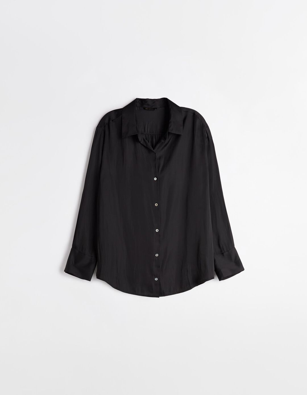 Camisa Acetinado, Mulher, Preto