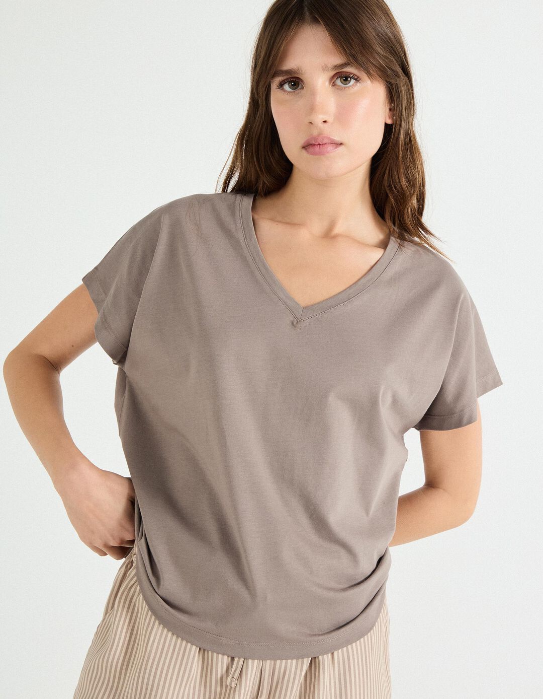 Pijama Jersey, Mulher, Cinzento