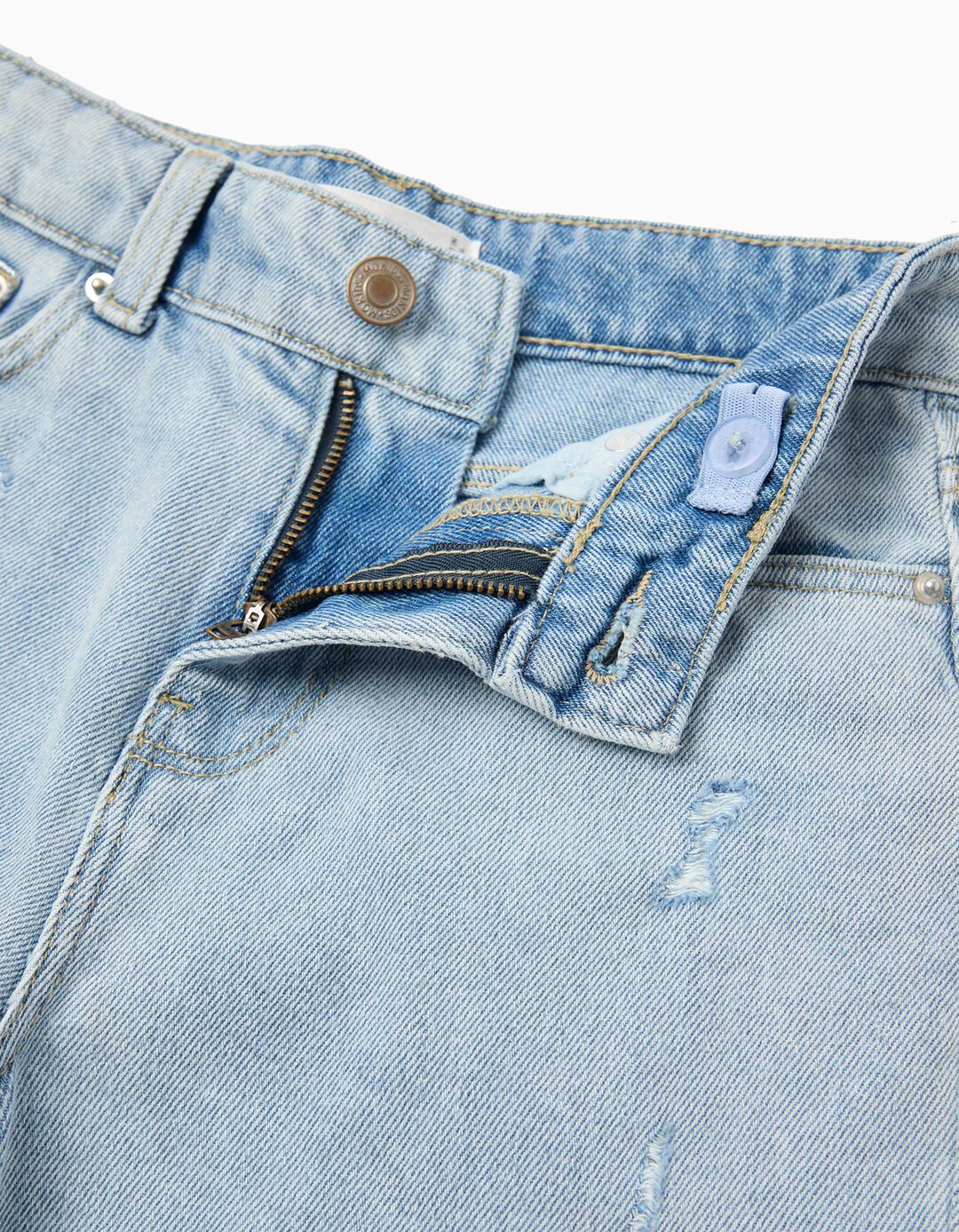 Cal&ccedil;as de Ganga 'Wide Leg', Menina, Azul Claro