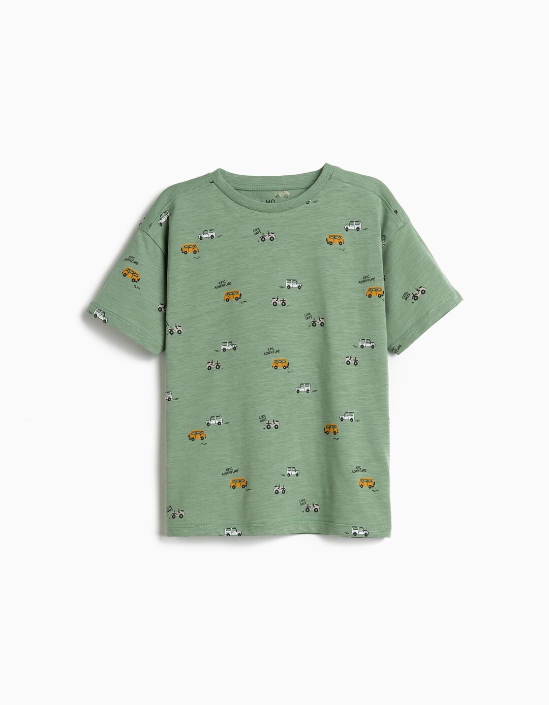 T-shirt Estampada, Menino, Verde Escuro