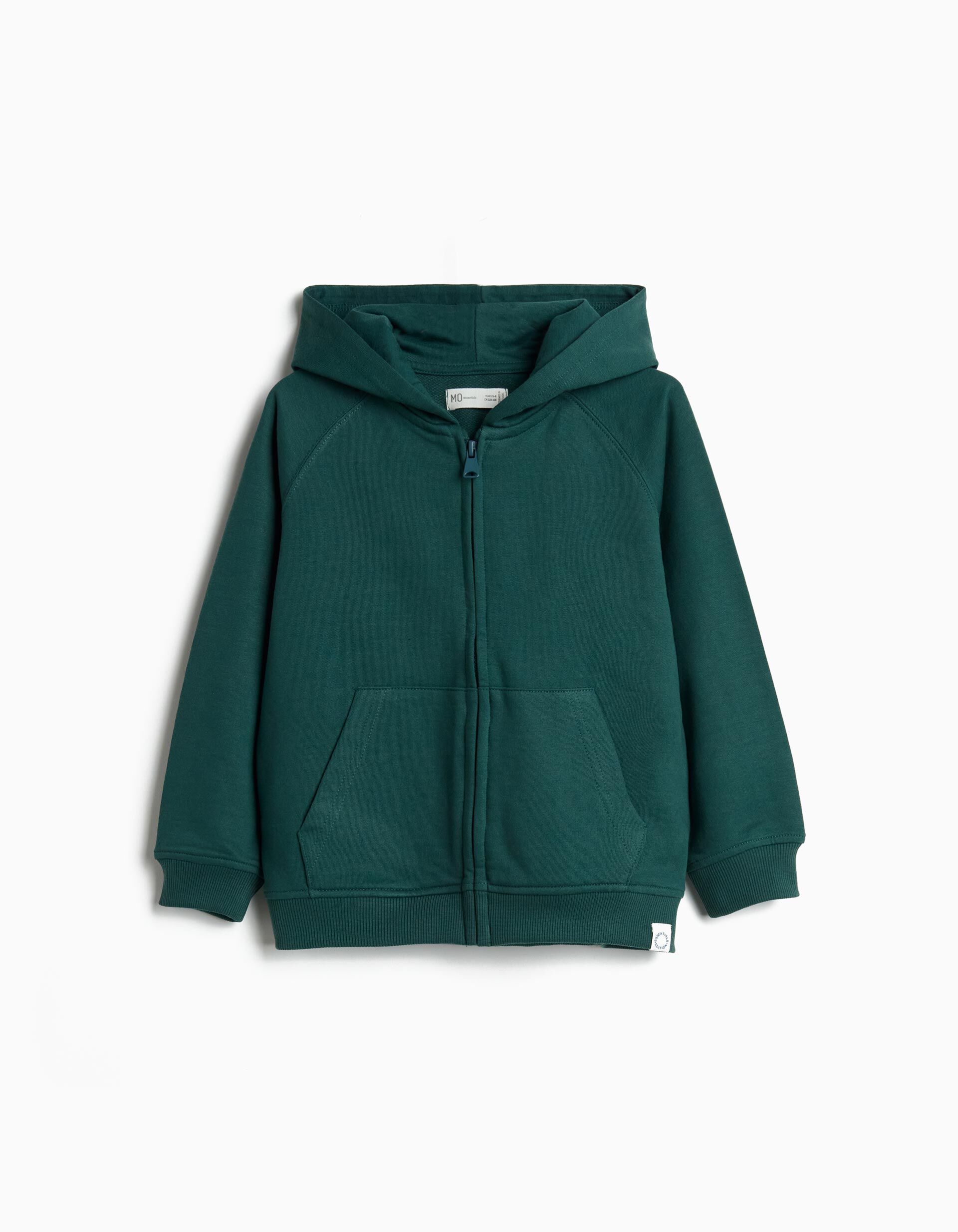 Comprar Online Casaco De Felpa Com Capuz, Menino, Verde Escuro