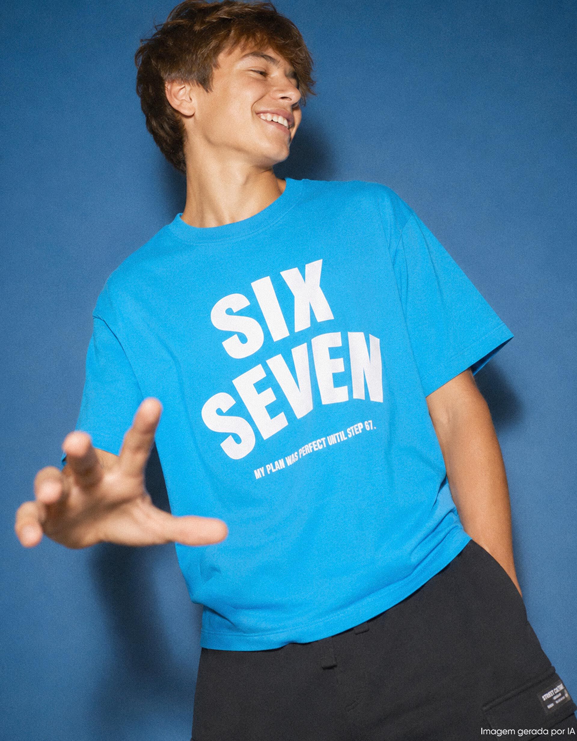 Comprar Online T-shirt Estampada 'Loose Fit', Menino, Azul