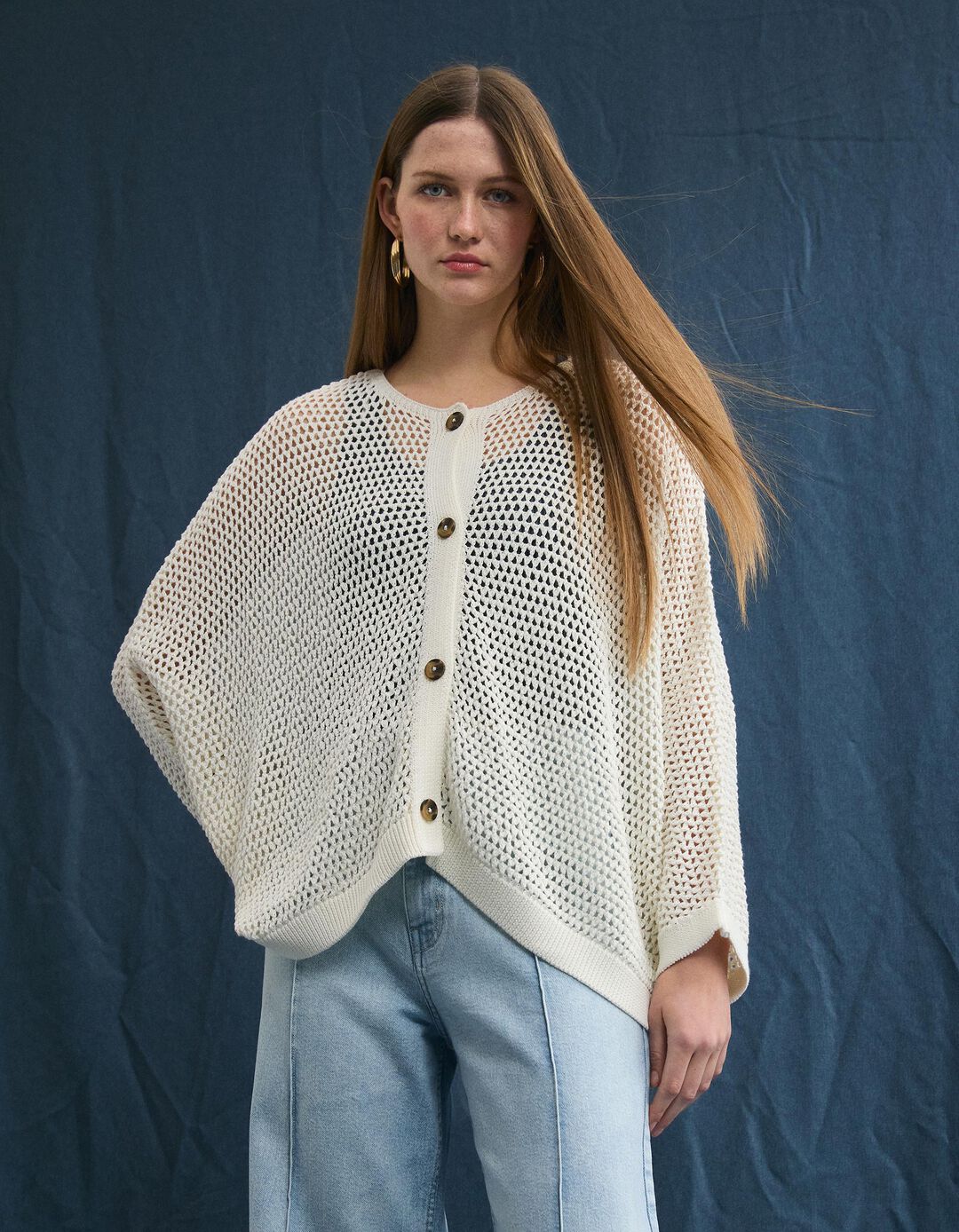 Casaco de Malha, Mulher, Cru