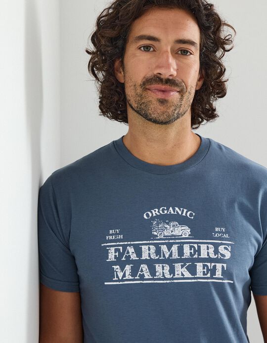 Comprar Online T-shirt Print, Homem, Azul