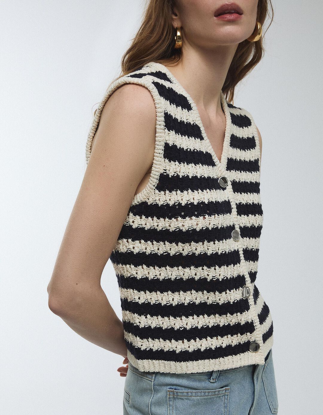 Colete de Malha, Mulher, Azul Escuro