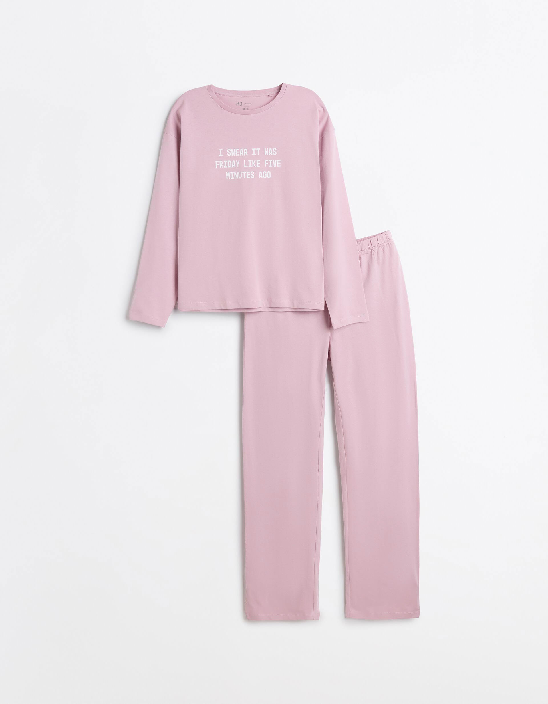 Comprar Online Pijama Jersey Estampado, Mulher, Rosa Claro