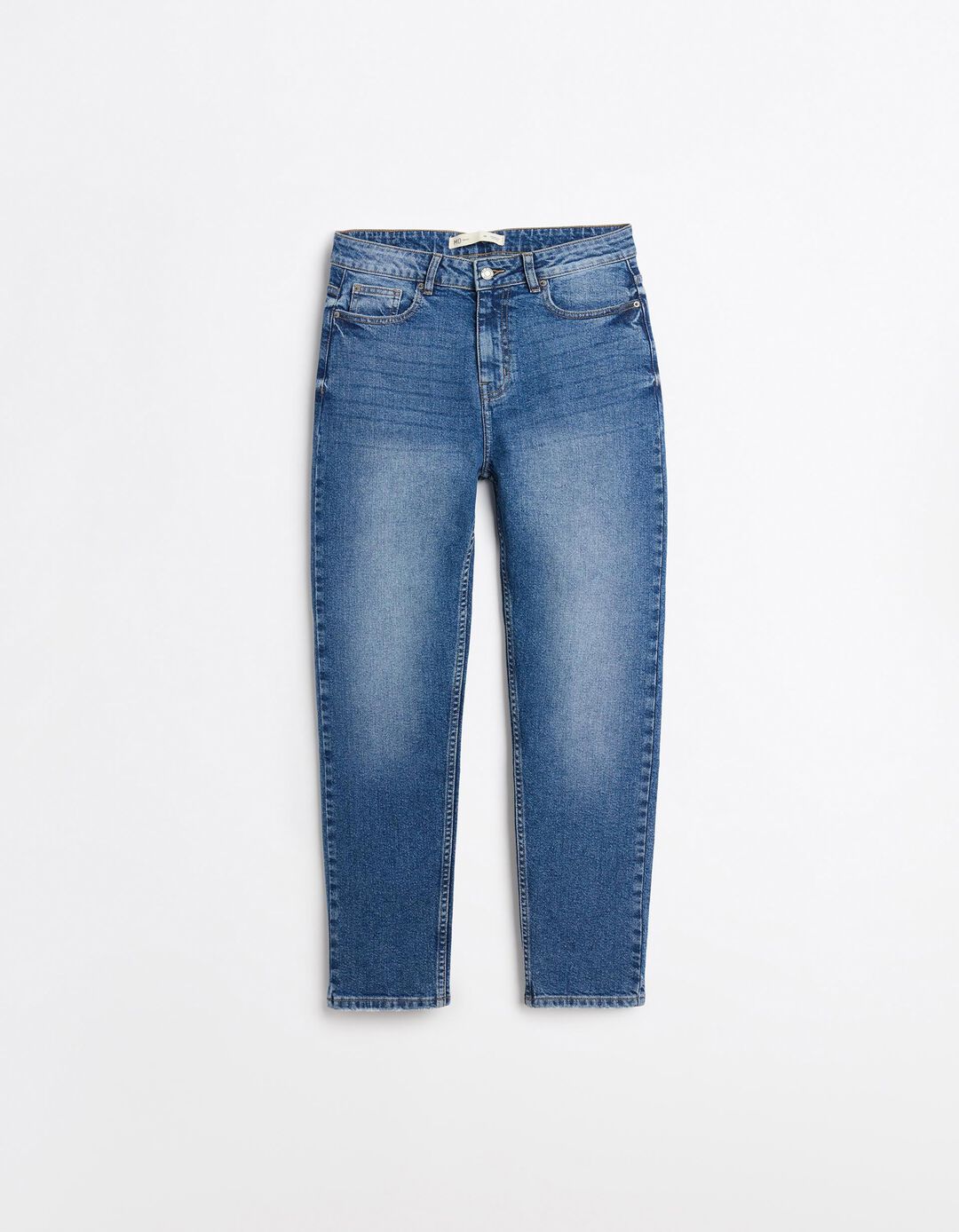 Cal&ccedil;as de Ganga 'Tapered Mom Fit', Mulher, Azul