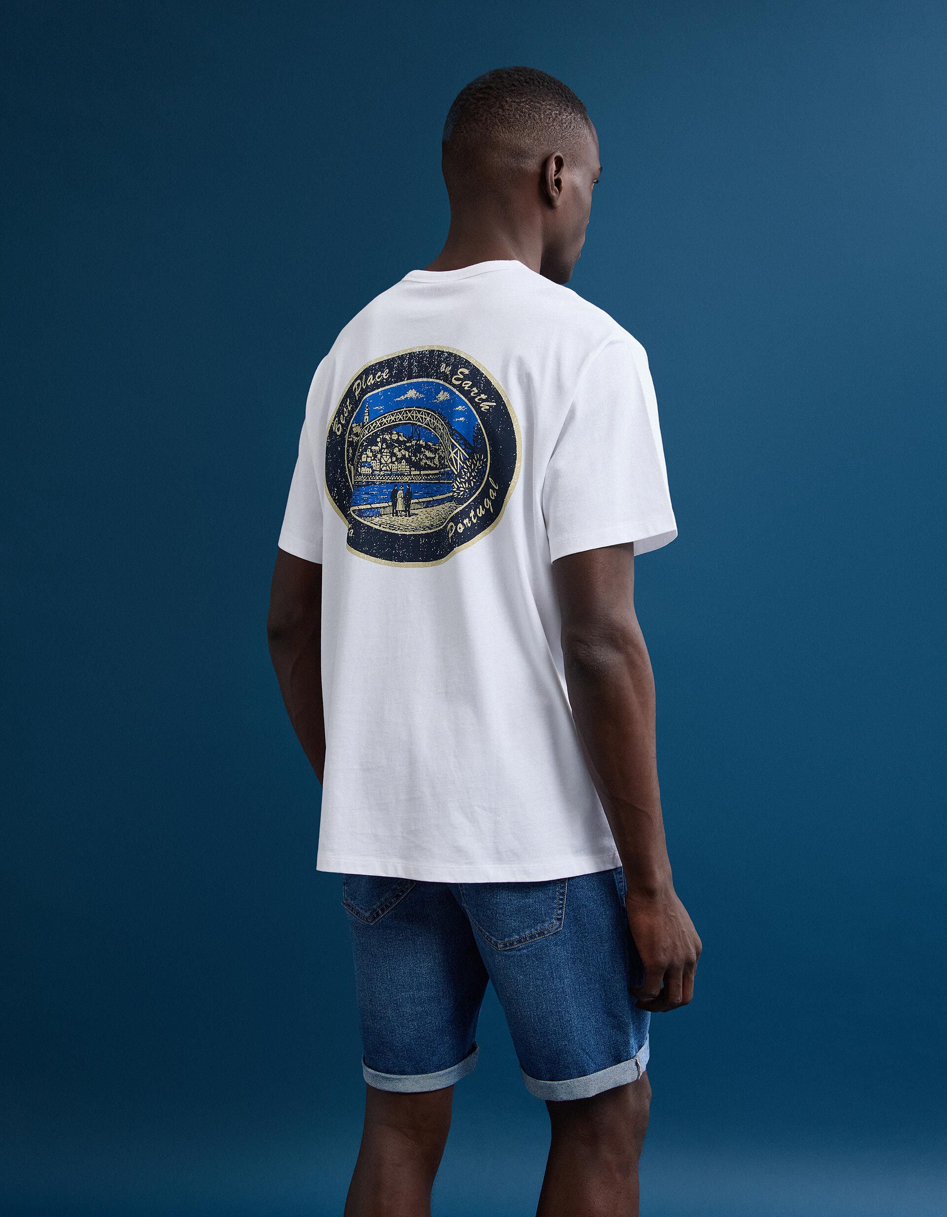 Comprar Online T-shirt Jersey Estampada, Homem, Branco