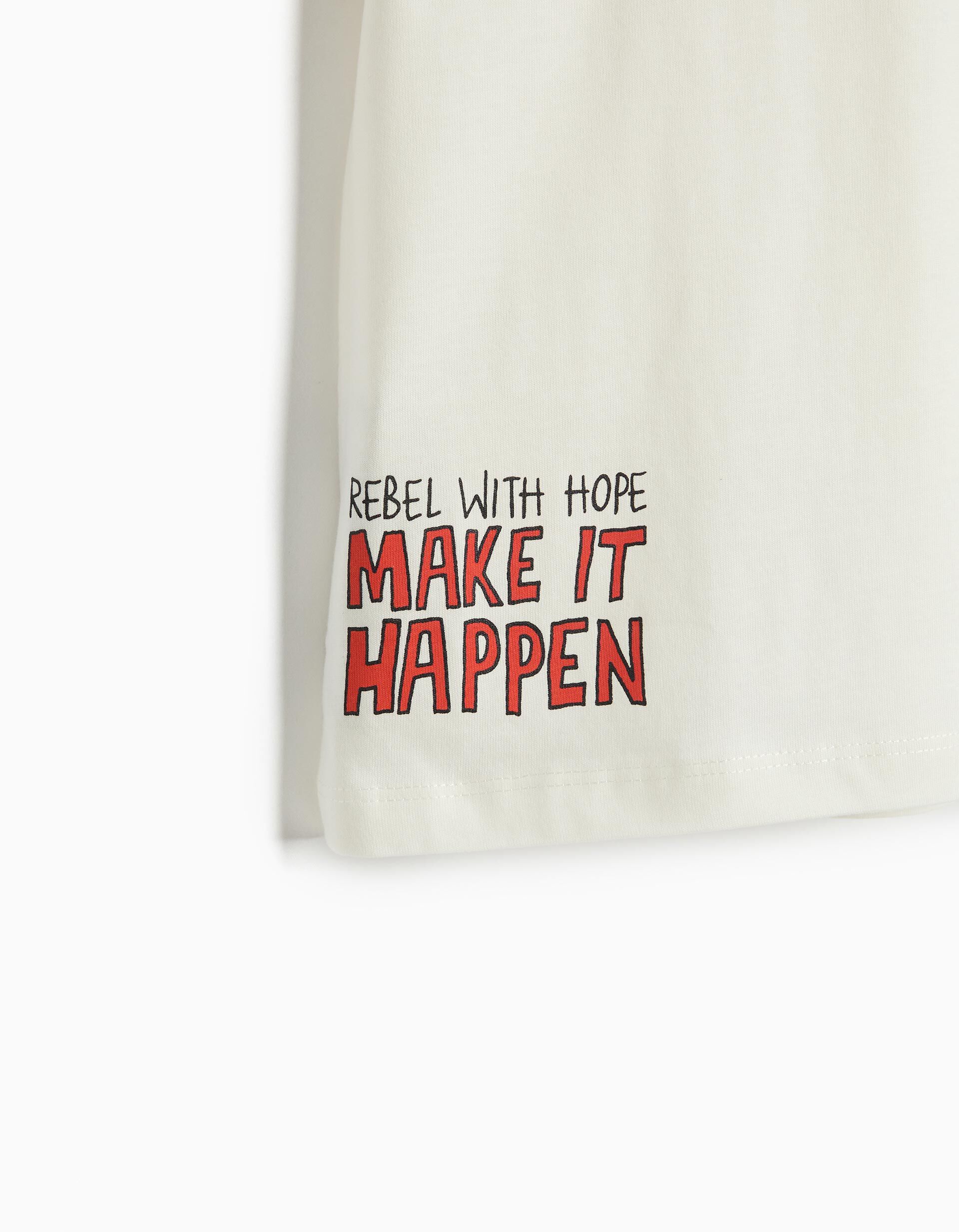 Comprar Online T-shirt Estampada 'Loose Fit', Menino, Branco