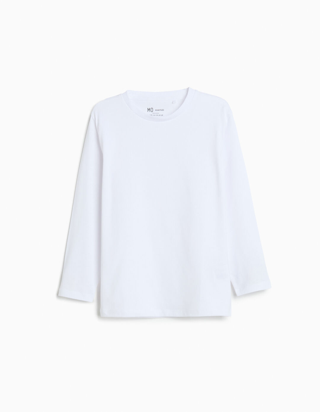 T-shirt de Manga Comprida, Menino, Branco