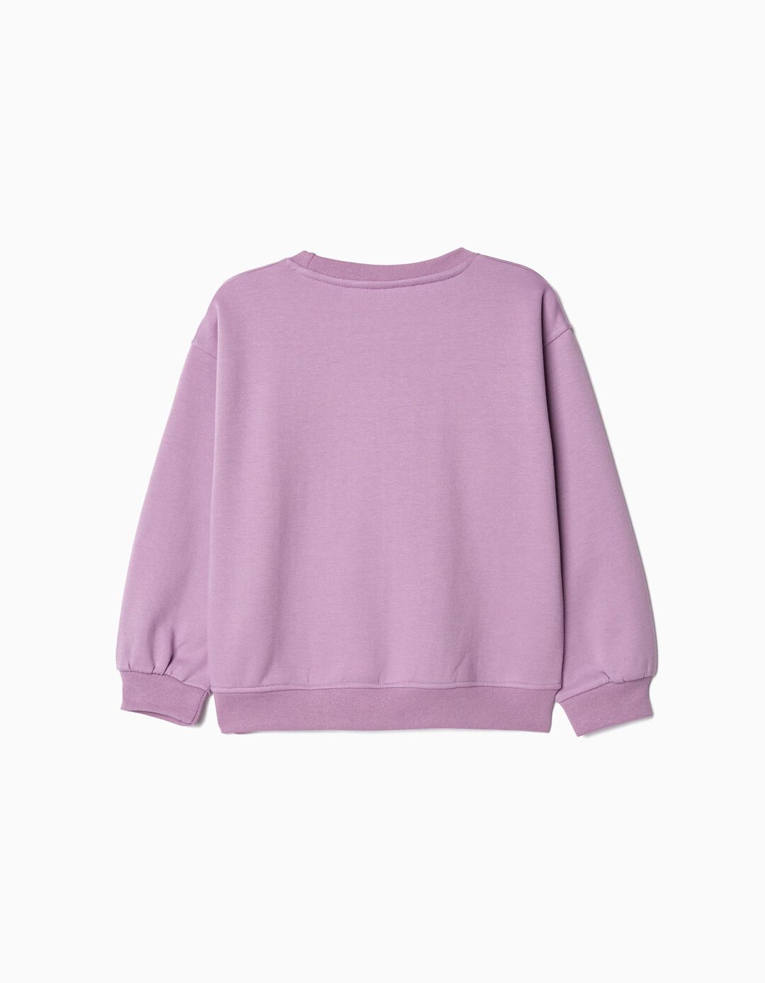 Sweatshirt de Felpa Flores, Menina, Lilás