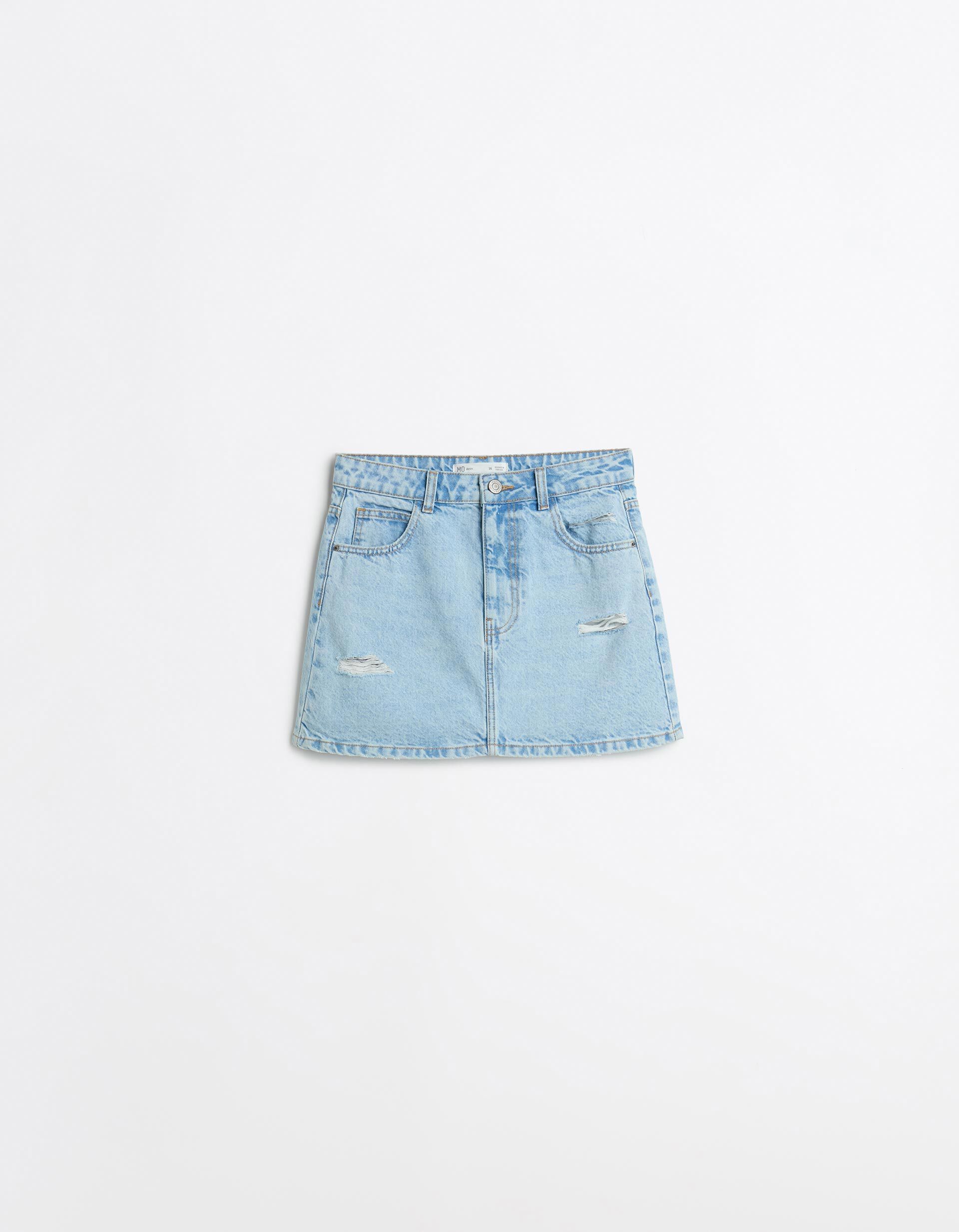 Comprar Online Mini Saia de Ganga, Mulher, Azul Claro