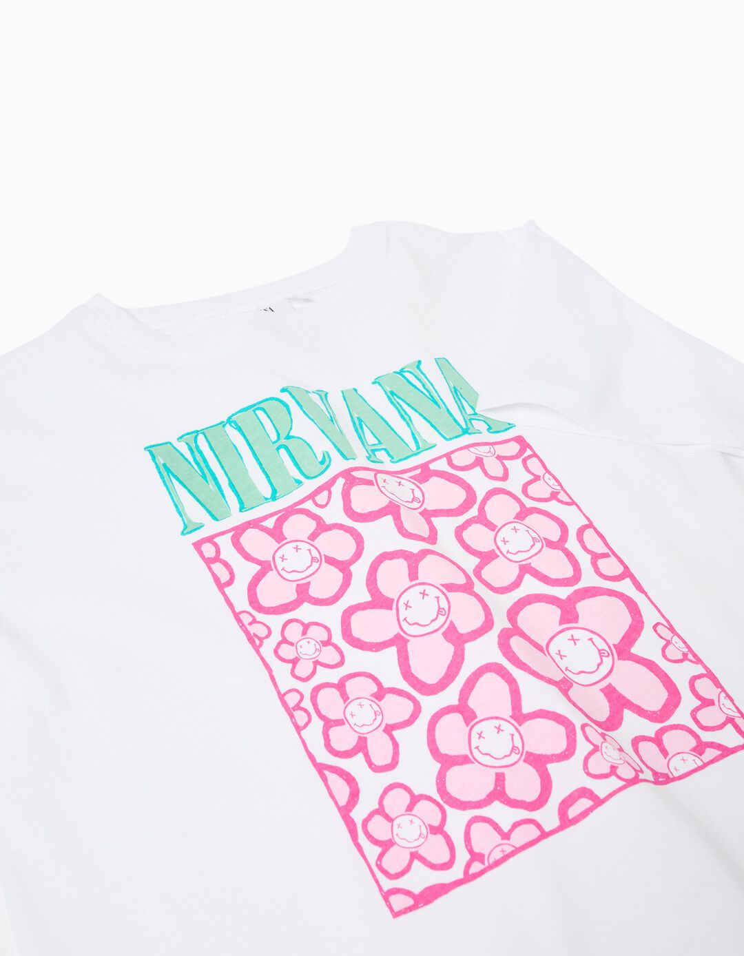 T-shirt 'Nirvana', Menina, Branco