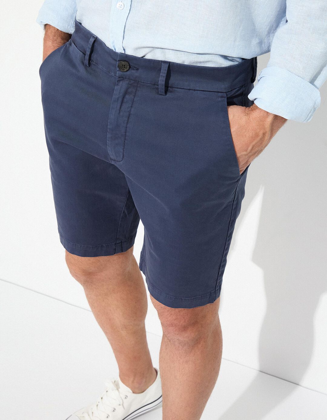 Calções 'Slim fit', Homem, Azul Escuro