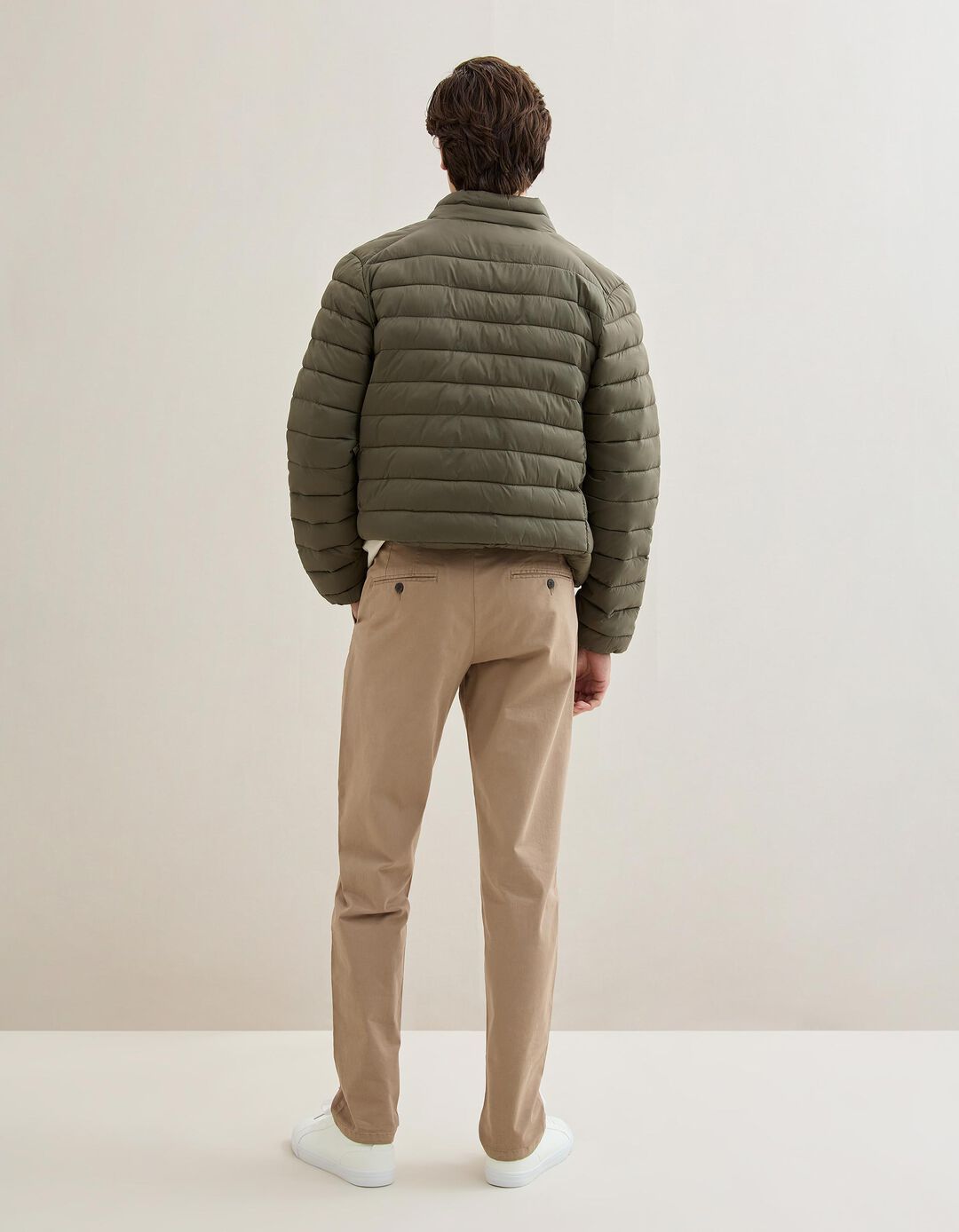 Cal&ccedil;as Chino Slim, Homem, Bege Escuro