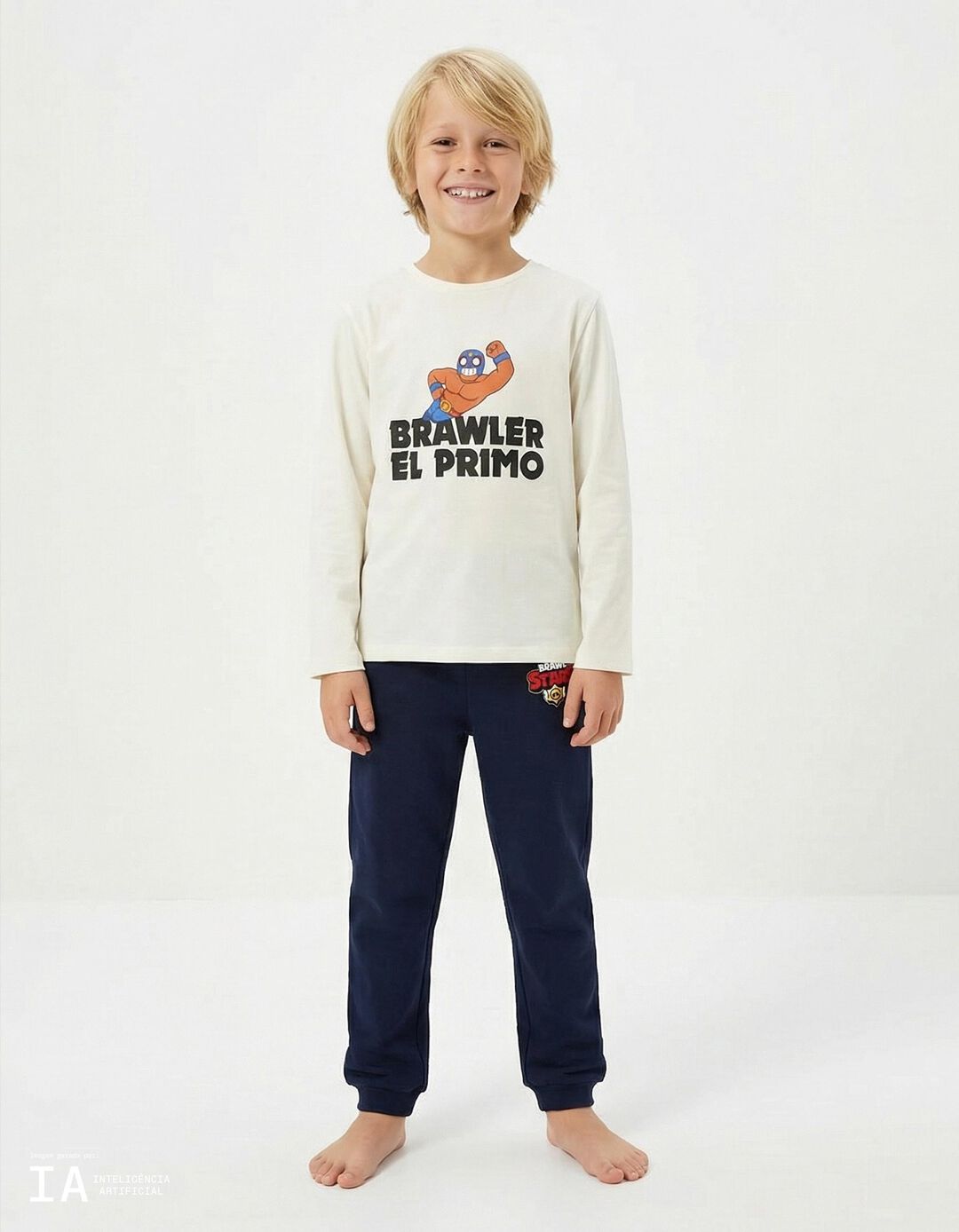 Pijama 'Brawl Stars', Menino, Branco 