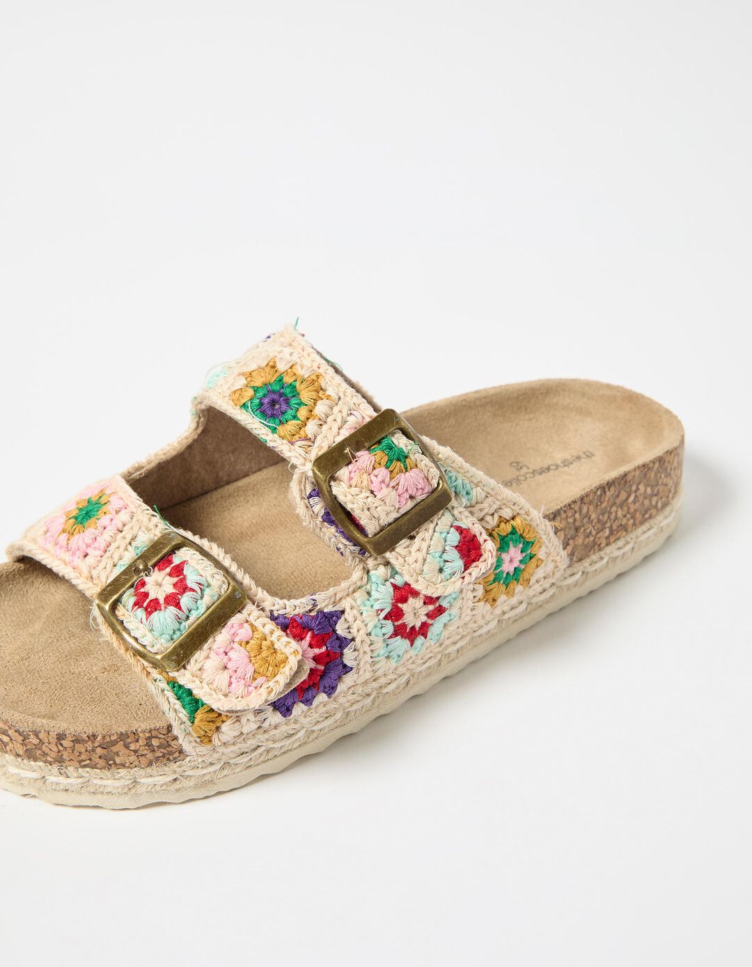 Sandália Crochet, Mulher, Bege 