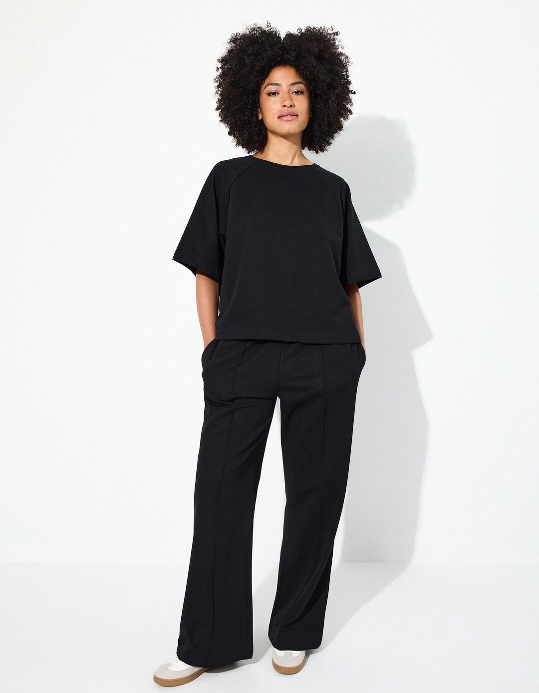 Joggers Wide Leg, Mulher, Preto