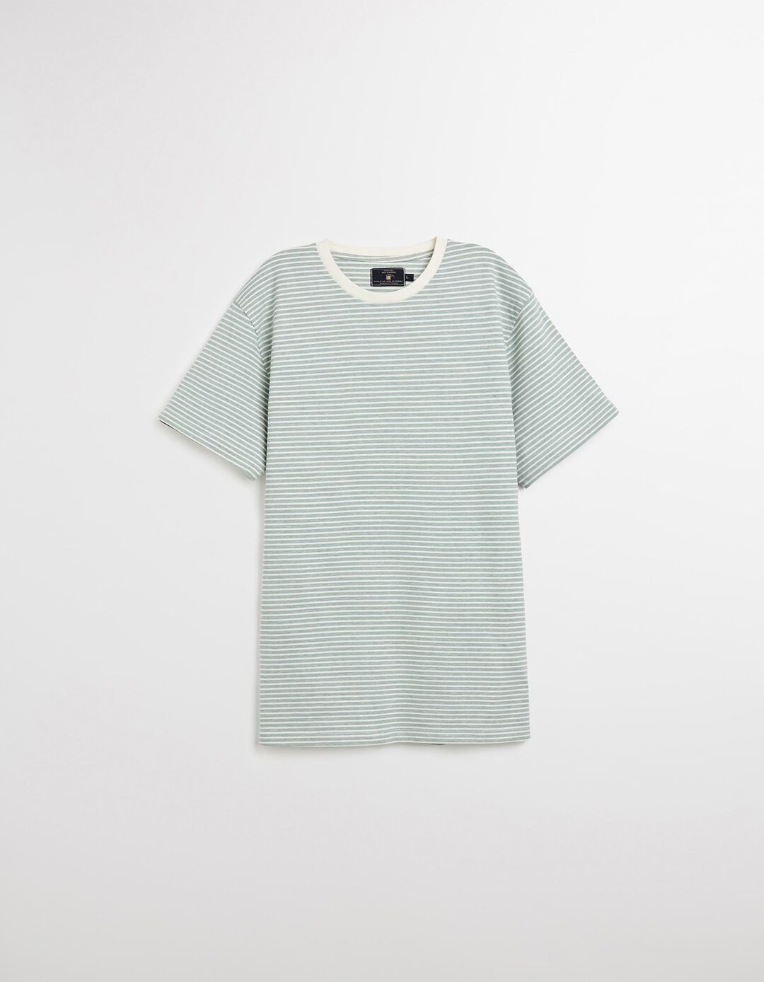 T-shirt Riscas, Homem, Verde Escuro