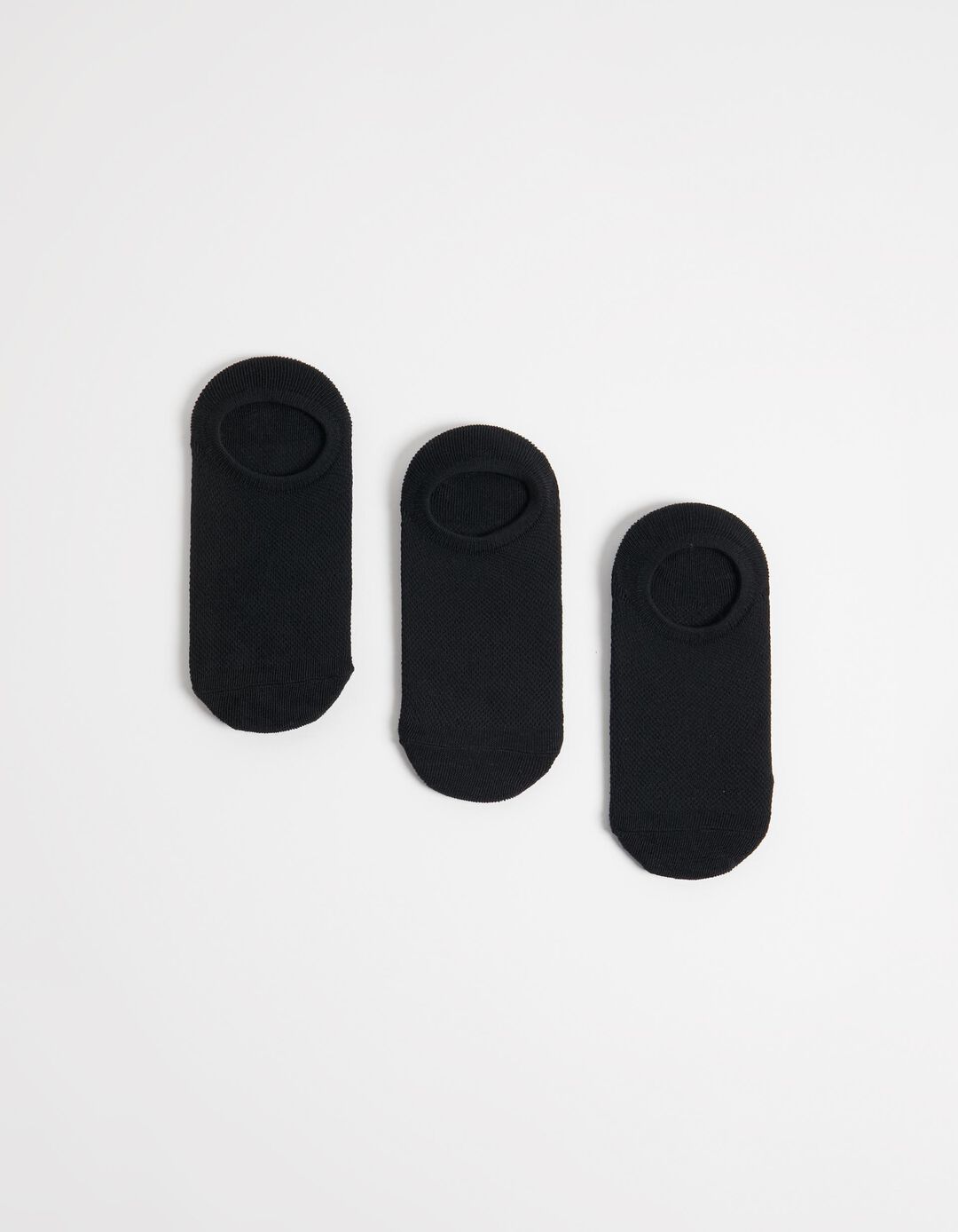 Pack 3 Pares de Meias Invis&iacute;veis 'Pezinhos', Mulher, Preto