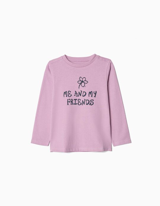Comprar Online T-shirt de Manga Comprida Estampado, Menina, Lilás
