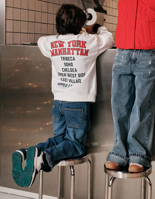 Comprar Online Sweatshirt de Felpa, Menino, Branco