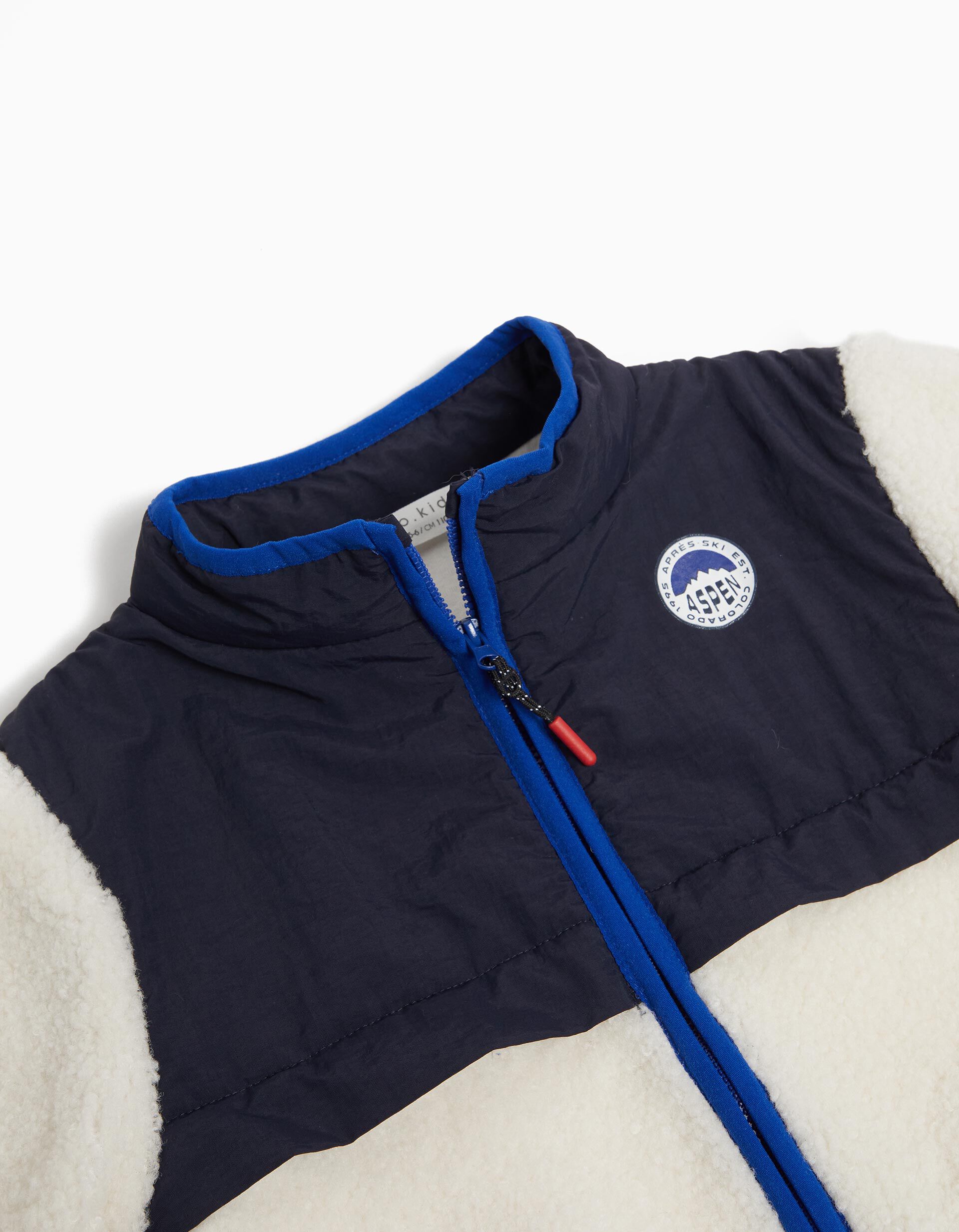 Comprar Online Casaco de Sherpa, Menino, Branco