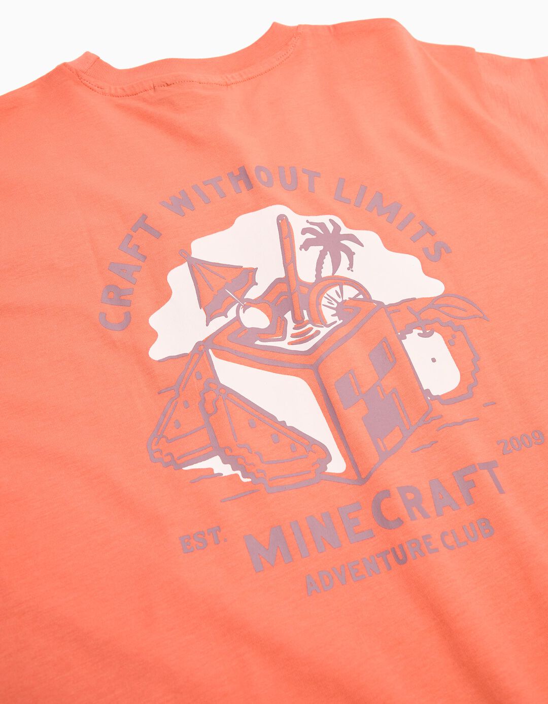 T-shirt 'Minecraft ', Menino, Coral