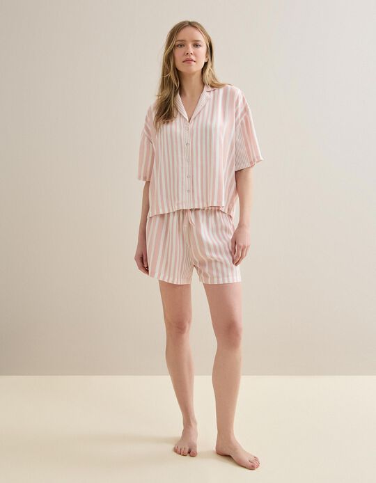 Comprar Online Pijama Riscas, Mulher, Rosa Claro