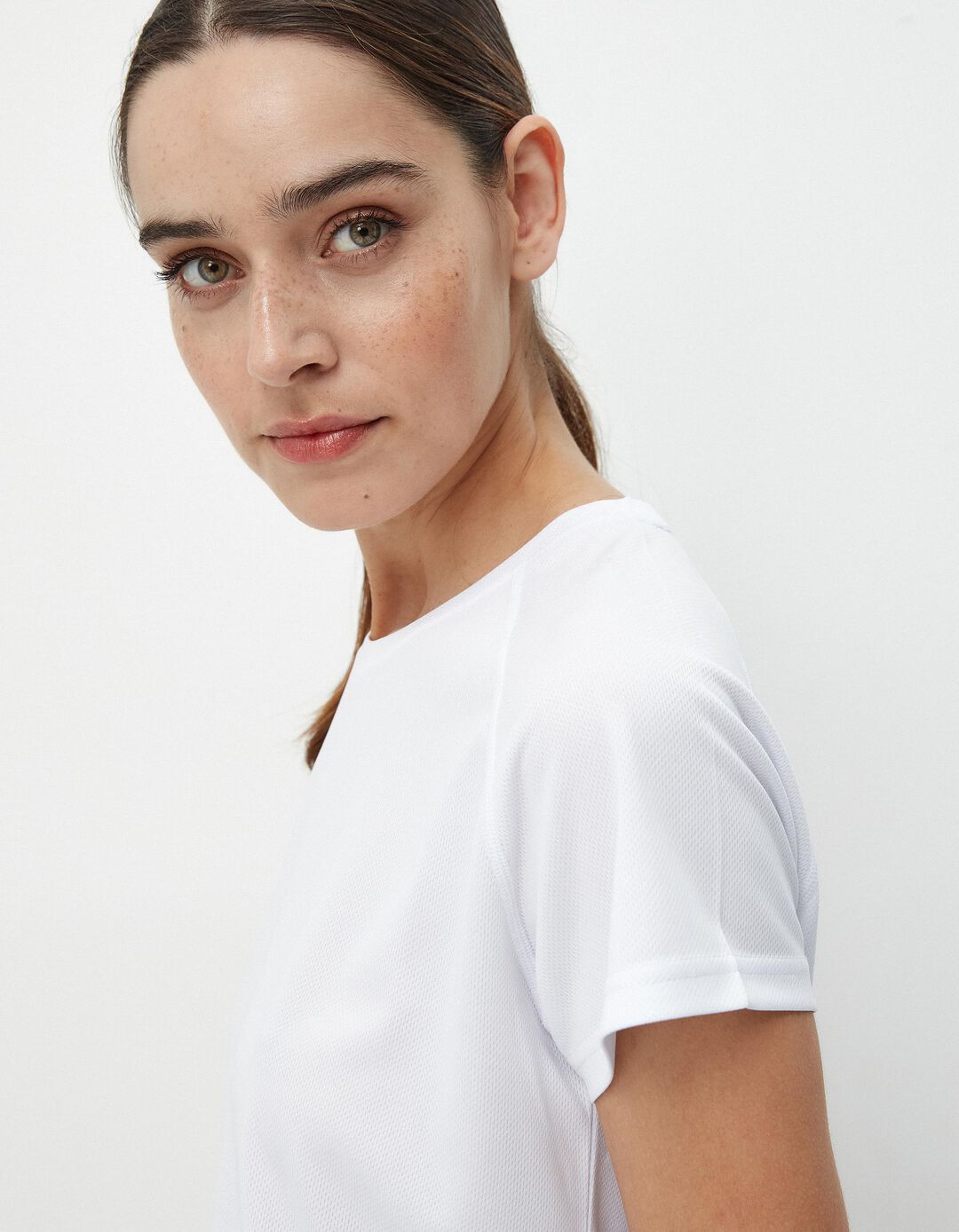 T-shirt de Desporto, Mulher, Branco