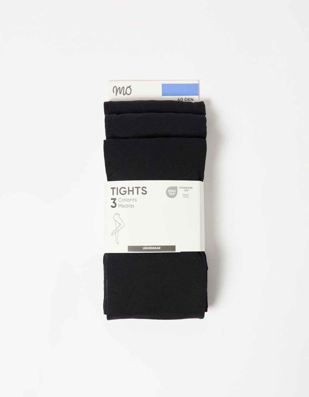 Pack 3 Collants Opacas 40DEN, Mulher, Preto