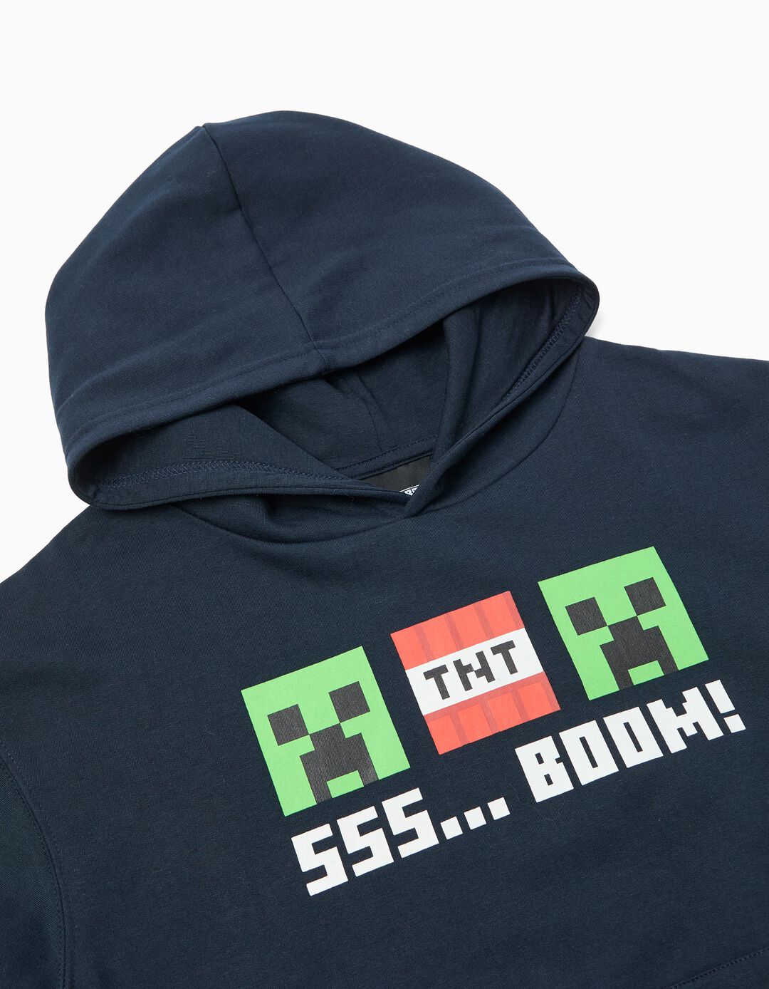 Sweatshirt Capuz 'Minecraft', Menino, Azul Escuro