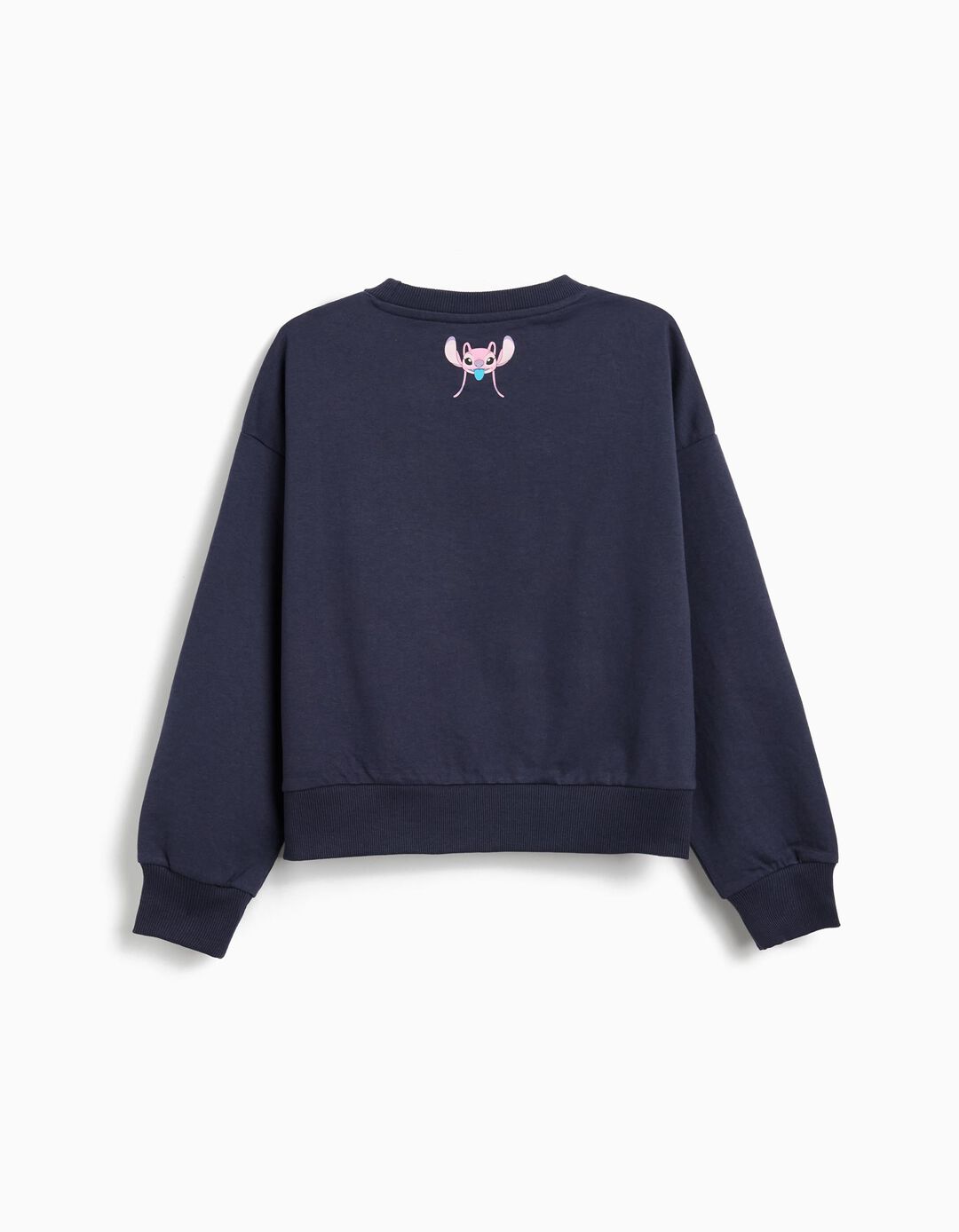 Sweatshirt 'Stitch e Angel', Menina, Azul Escuro