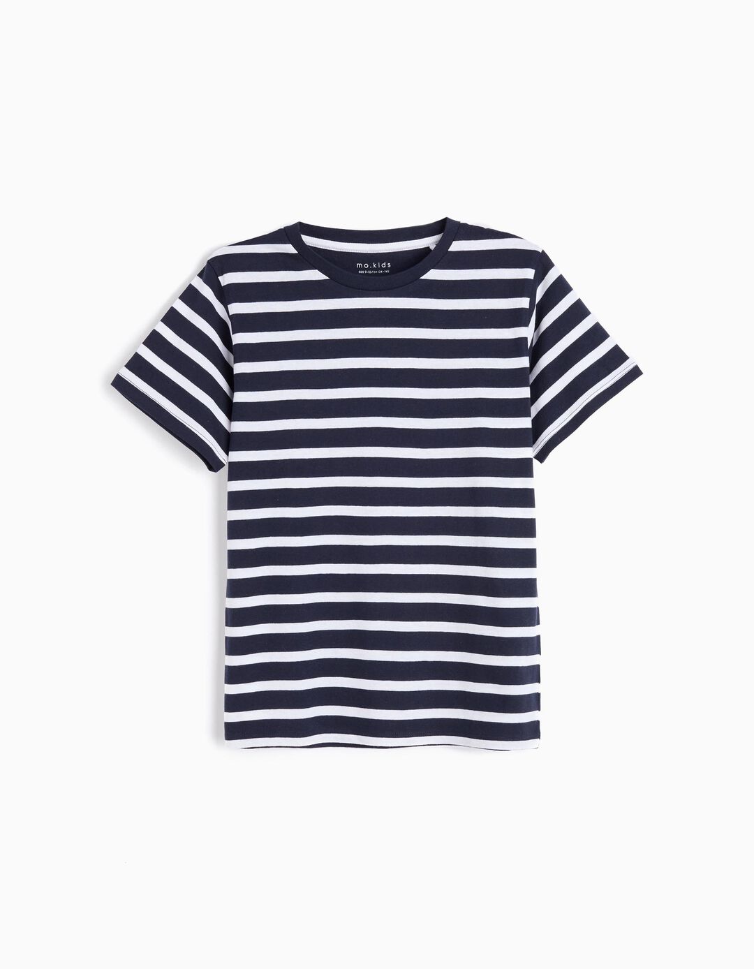 T-shirt Riscas, Menino, Azul Escuro 