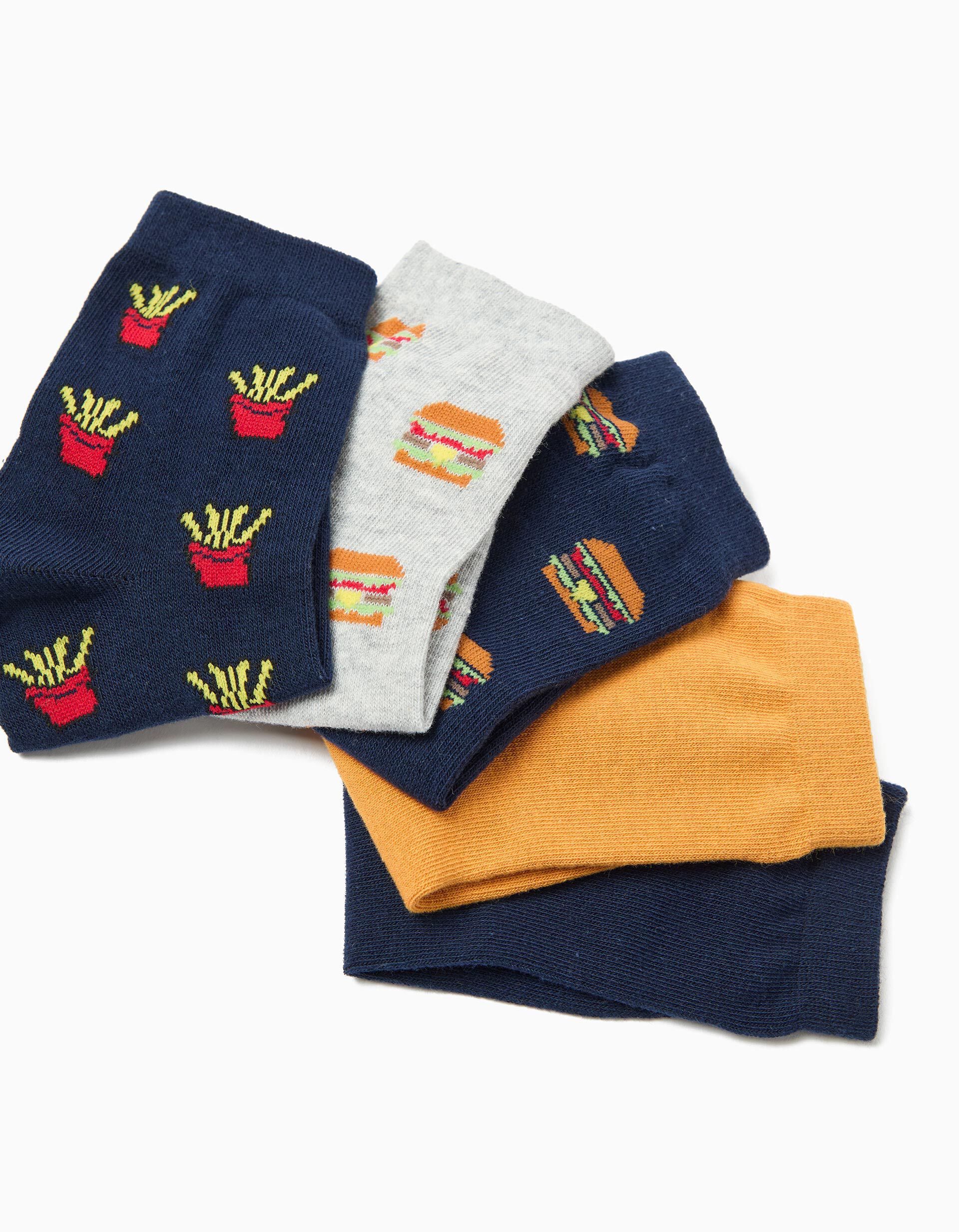 Comprar Online Pack 5 Pares de Meias, Menino, Multicor